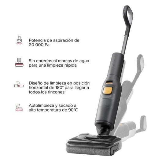 Aspirador sem Fio Roborock F25 BX 20000Pa 60min Sensor DirTect Autolimpeza Animais