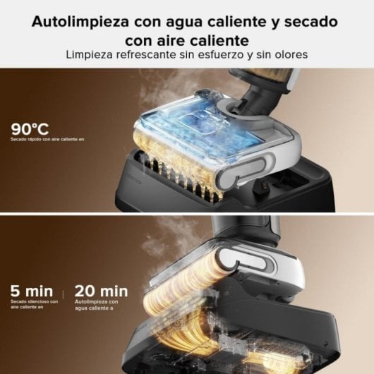Aspirador sem fios Roborock F25 20000 Pa Sensor DirTect Autolimpeza 60min