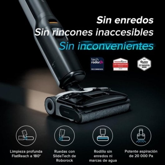 Aspirador Sem Fio Roborock F25 XT 20 000 Pa Sensor DirTect Autolimpeza 60 min app