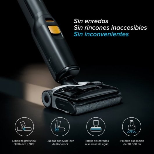 Aspirador Sem Fio Roborock F25 XT 20 000 Pa Sensor DirTect Autolimpeza 60 min app