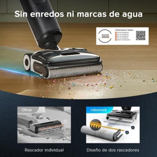 Aspirador Sem Fio Roborock F25 XT 20 000 Pa Sensor DirTect Autolimpeza 60 min app