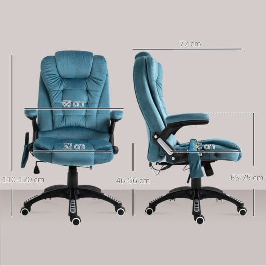 Vinsetto Silla De Oficina Con Masaje De 6 Puntos De Masaje Función Basculante
