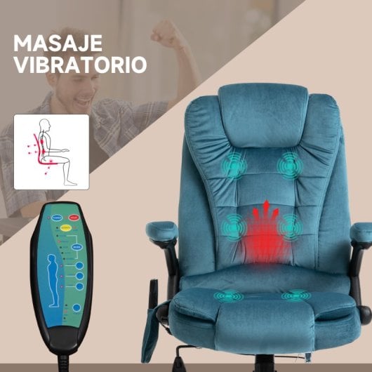 Vinsetto Silla De Oficina Con Masaje De 6 Puntos De Masaje Función Basculante