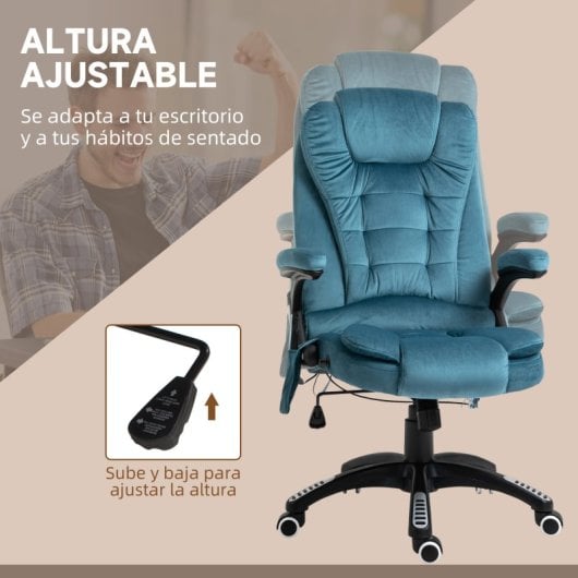 Vinsetto Silla De Oficina Con Masaje De 6 Puntos De Masaje Función Basculante
