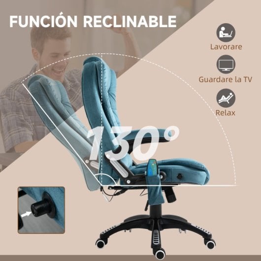 Vinsetto Silla De Oficina Con Masaje De 6 Puntos De Masaje Función Basculante