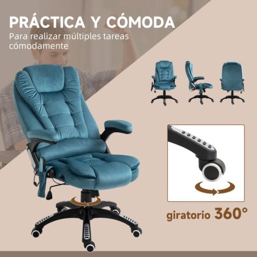 Vinsetto Silla De Oficina Con Masaje De 6 Puntos De Masaje Función Basculante