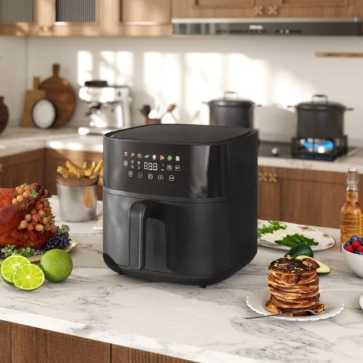 Homcom Freidora De Aire 8 L 1700 W Circulación De Aire Caliente A 360° Negro