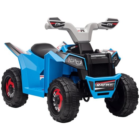 Homcom Quad Eléctrico Para Niños De 18-36 Meses 70x41,5x48,5 Cm Azul