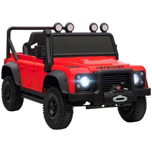 Aiyaplay Coche Eléctrico Para Niños Con Licencia Land Rover 12v Rojo