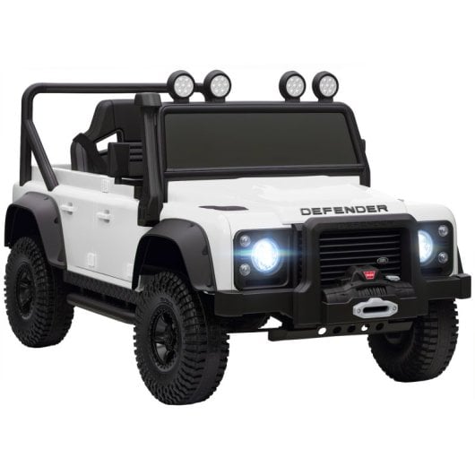 Aiyaplay Coche Eléctrico Para Niños Con Licencia Land Rover 12v Blanco