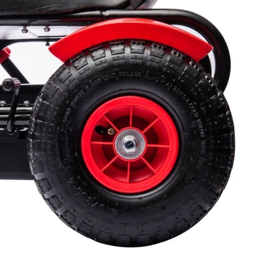 Homcom Go Kart A Pedales Para Niños De 5-12 Años 121x58x61 Cm Rojo