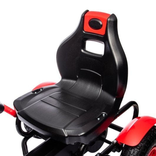 Homcom Go Kart A Pedales Para Niños De 5-12 Años 121x58x61 Cm Rojo