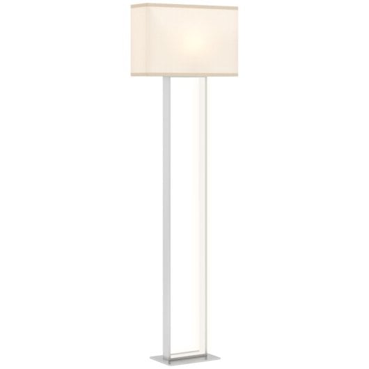 Homcom Lámpara De Pie Moderna 150 Cm Con Pantalla De Tela Luz Nocturna Blanco