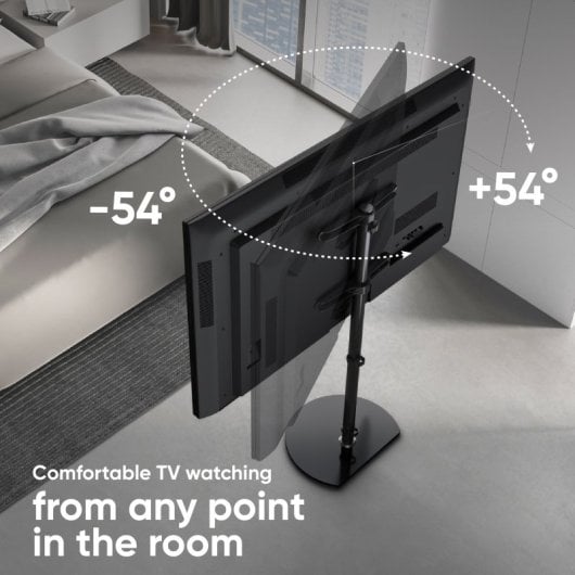 Support TV Onkron de 30 à 60 pouces, support TV universel pour un poids jusqu'à 41 kg, VESA 100 x 100 - 400 x 400 mm, base TV pivotante, noir TS5060-B