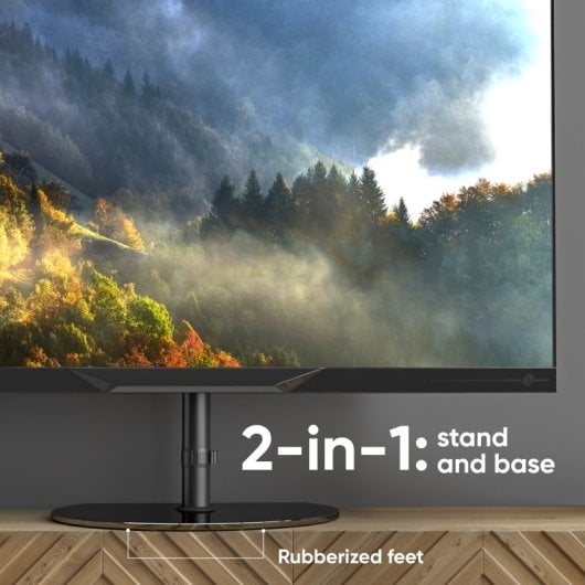 Support TV Onkron de 30 à 60 pouces, support TV universel pour un poids jusqu'à 41 kg, VESA 100 x 100 - 400 x 400 mm, base TV pivotante, noir TS5060-B