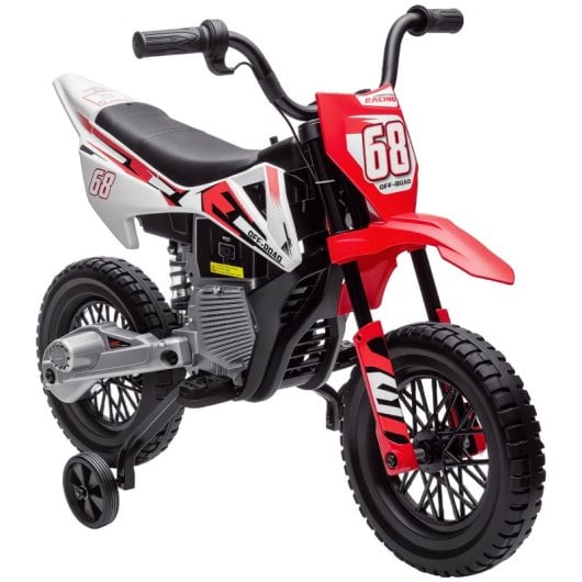 Aiyaplay Moto Eléctrica Para Niños De +3 Años Con Batería 12v Música Rojo