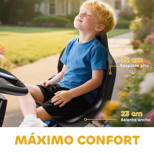 Aiyaplay Kart Pedales Para Niños De +3 Años Con Embrague Automático Azul