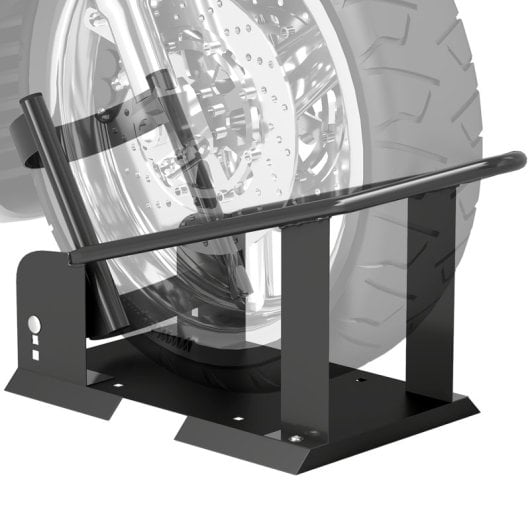 Homcom Caballete De Moto Carga 816,5 Kg Robusta Con Altura Ajustable Negro