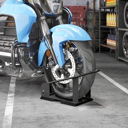 Homcom Caballete De Moto Carga 816,5 Kg Robusta Con Altura Ajustable Negro