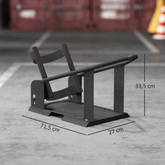 Homcom Caballete De Moto Carga 816,5 Kg Robusta Con Altura Ajustable Negro