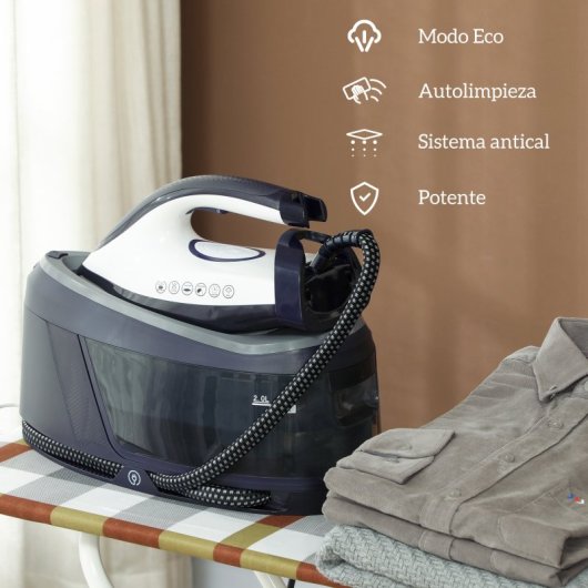 Homcom Centro De Planchado 2800w 100 G/min Función Eco Suela De Cerámica