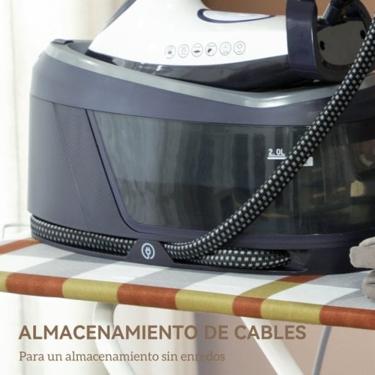 Homcom Centro De Planchado 2800w 100 G/min Función Eco Suela De Cerámica