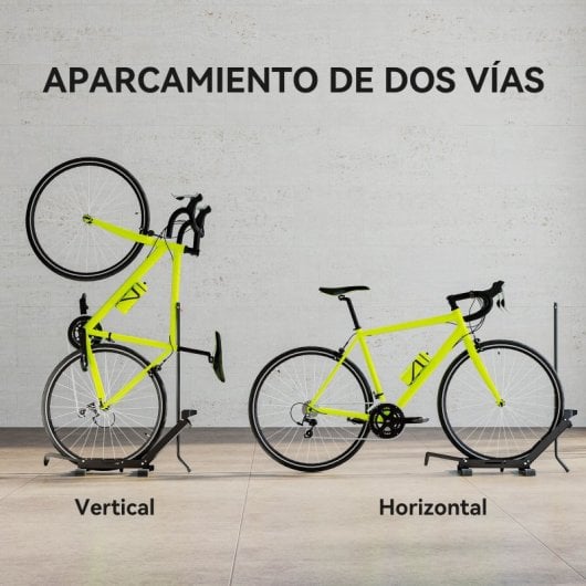 Sportnow Soporte Para Bicicletas De Suelo Plegable Portátil Altura Ajustable