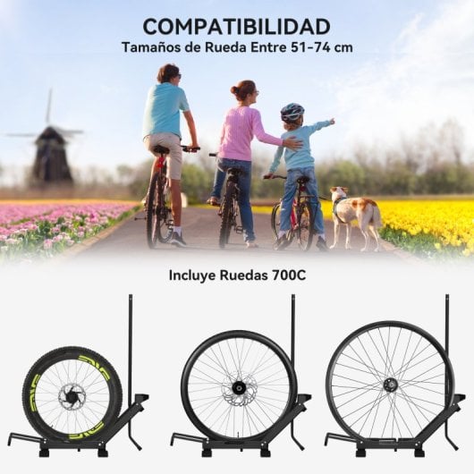 Sportnow Soporte Para Bicicletas De Suelo Plegable Portátil Altura Ajustable