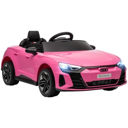 Homcom Coche Eléctrico Para Niños +3 Años Audi Rs E-tron Gt 103x58x41 Cm Rosa