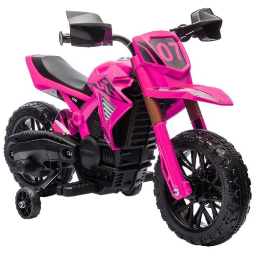 Aiyaplay Moto Eléctrica Para Niños De +3 Años Carga 30 Kg Rosa