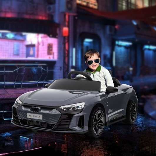 Homcom Coche Eléctrico Para Niños +3 Años Audi Rs E-tron Gt 103x58x41 Cm Gris