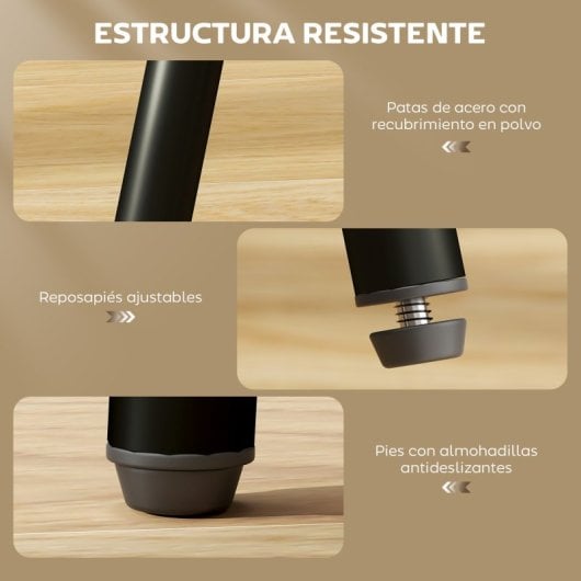 Homcom Juego De 2 Taburetes De Bar Con Respaldo De Ratán Beige