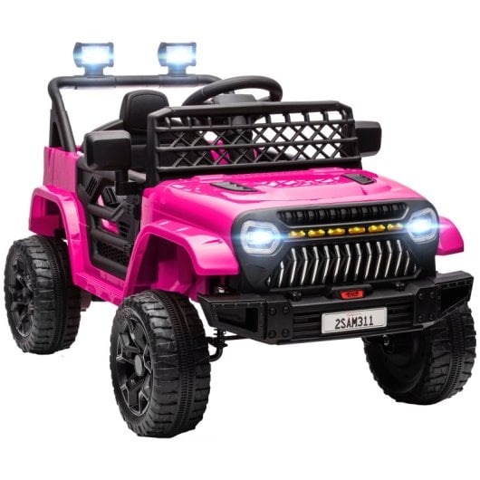Aiyaplay Coche Eléctrico Para Niños De +3 Años Con Mando A Distancia Rosa