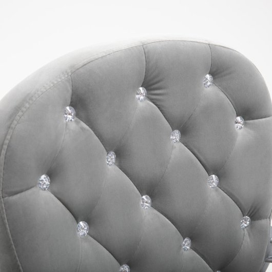 Vinsetto Silla De Escritorio Tapizada En Terciopelo Carga 120 Kg Gris