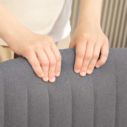 Homcom Silla De Oficina Sin Brazos Silla De Escritorio Giratoria Basculante Gris