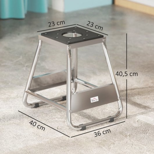 Homcom Caballete Tipo Soporte Elevador De Motocross Carga 500 Kg Desmontable