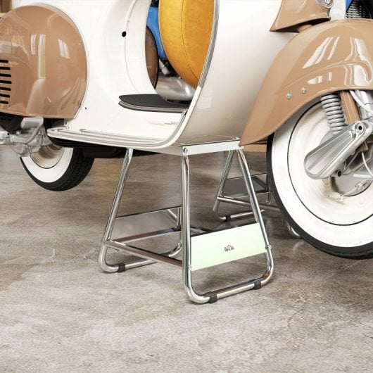 Homcom Caballete Tipo Soporte Elevador De Motocross Carga 500 Kg Desmontable