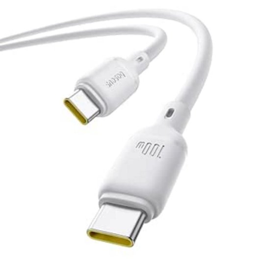 Datenkabel Baseus Silky Series 100 W Typ C zu Typ C 1 m Weiß Silikon