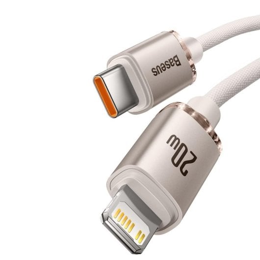 Cabo de dados e carregamento Baseus CAJY001304 Lightning para USB-C 1,2 m 20 W Rosa