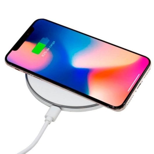 Base de carga inalámbrica Qi Universal carga rápida 15W USB-C ABS negra