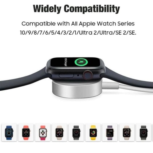 Cable carga magnética COOL Apple Watch Series 1-10 SE Ultra USB blanco