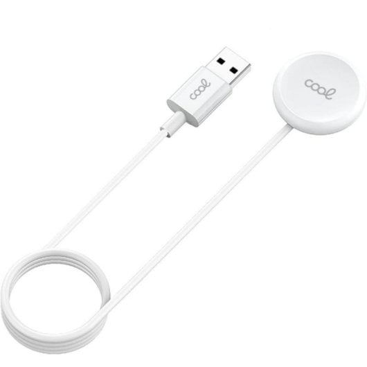 Cable carga magnética COOL Apple Watch Series 1-10 SE Ultra USB blanco
