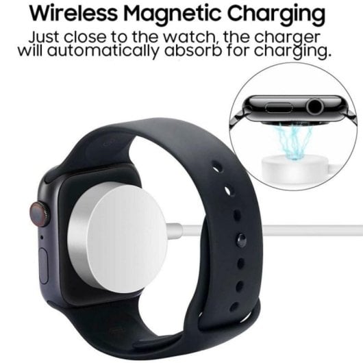 Cable carga magnética COOL Apple Watch Series 1-10 SE Ultra USB blanco