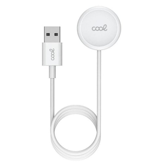 Cable carga magnética COOL Apple Watch Series 1-10 SE Ultra USB blanco