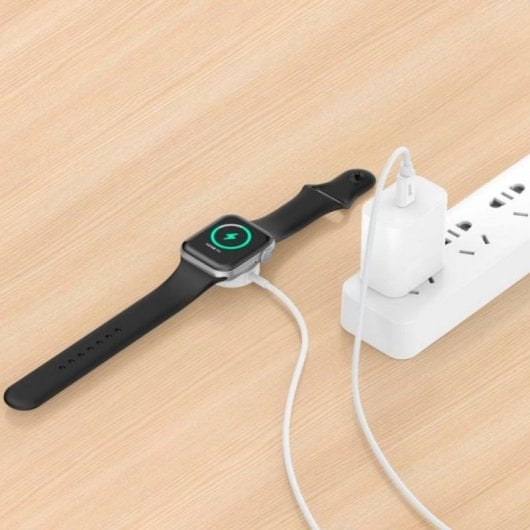 Cable cargador magnético COOL Tipo-C para Apple Watch Series 1-10 SE Ultra 2.5W Blanco