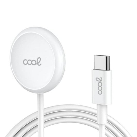 Cable cargador magnético COOL Tipo-C para Apple Watch Series 1-10 SE Ultra 2.5W Blanco