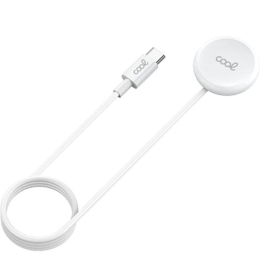 Cable cargador magnético COOL Tipo-C para Apple Watch Series 1-10 SE Ultra 2.5W Blanco