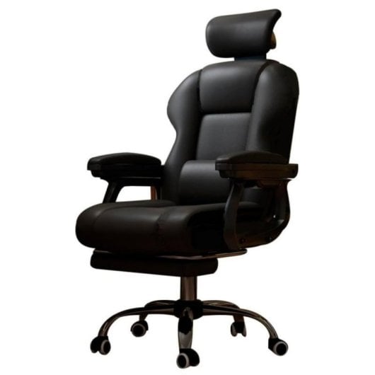 Silla Oficina COOL Board Gama Office Ergonomica Cuero Sintetico Negro Reclinable 180º