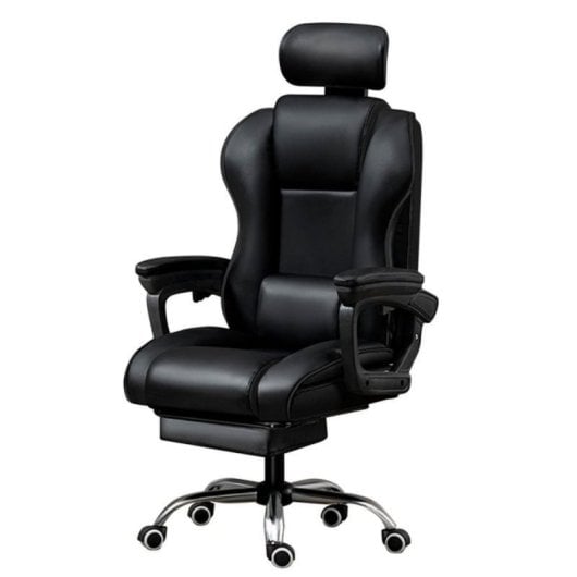 Silla Oficina COOL Board Gama Office Ergonomica Cuero Sintetico Negro Reclinable 180º