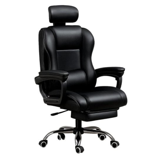 Silla Oficina COOL Board Gama Office Ergonomica Cuero Sintetico Negro Reclinable 180º